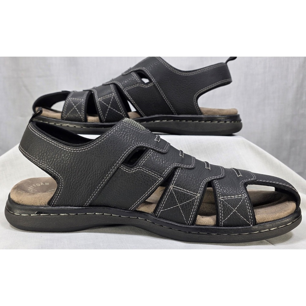 Dockers Mens Fisherman Sandals Black Memory Foam 90-21374 Size 15M - Picture 4 of 11